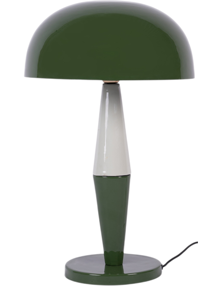 Lampe à poser champignon métal émaillé vert 54 cm Waimea  - 1