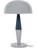Lampe à poser champignon métal émaillé bleu gris 54 cm Waimea