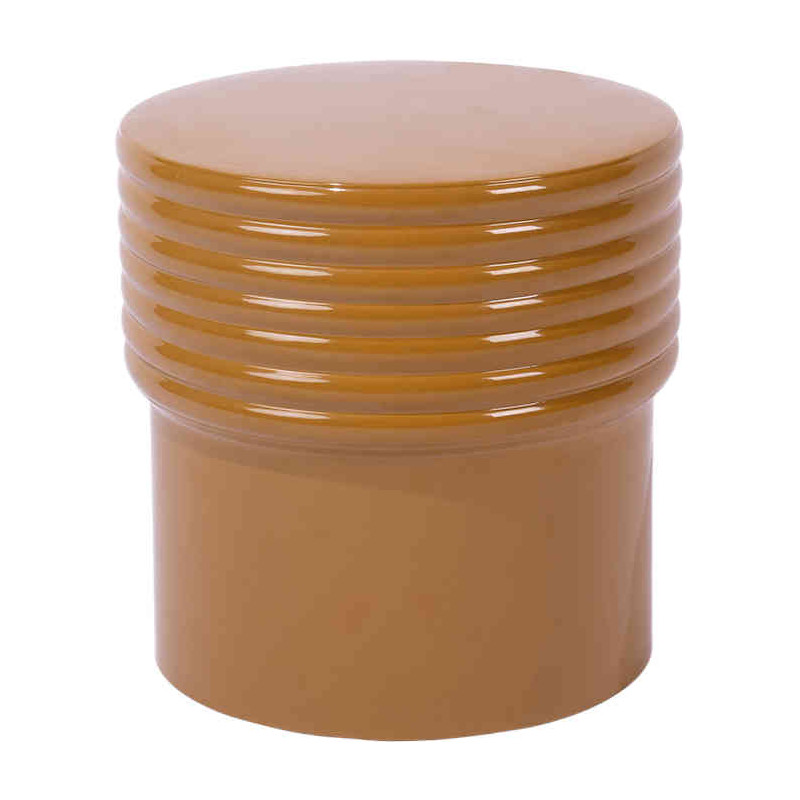 Table d’appoint ronde en métal laqué moutarde 36 cm Talo  - 1