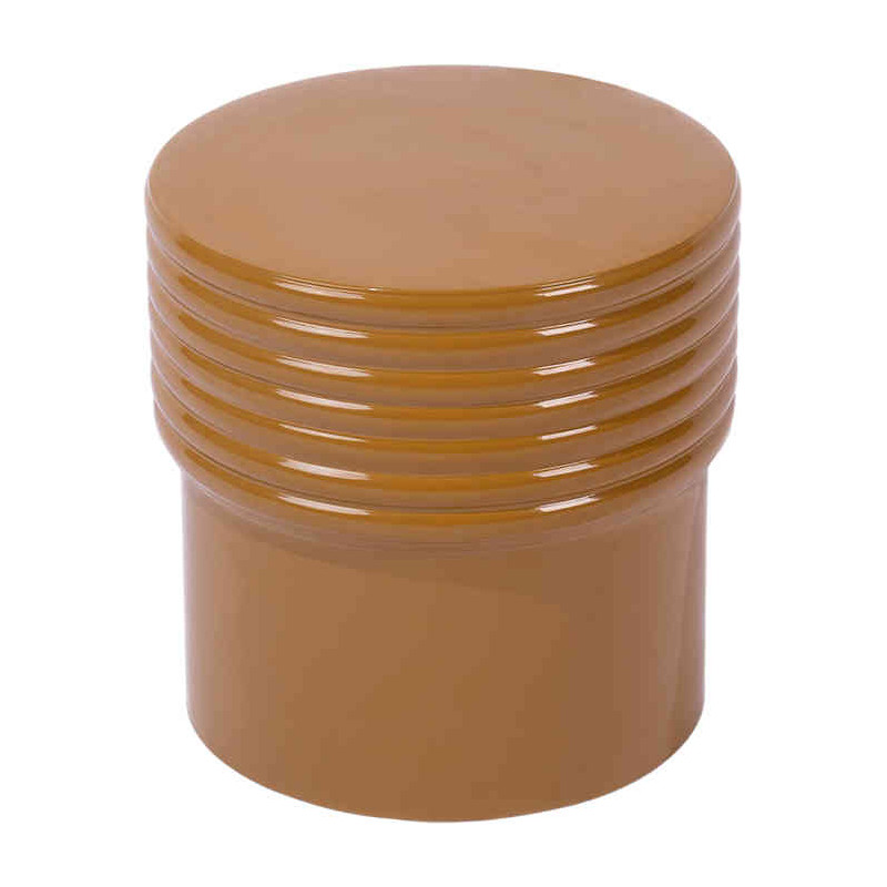 Table d’appoint ronde en métal laqué moutarde 36 cm Talo  - 2