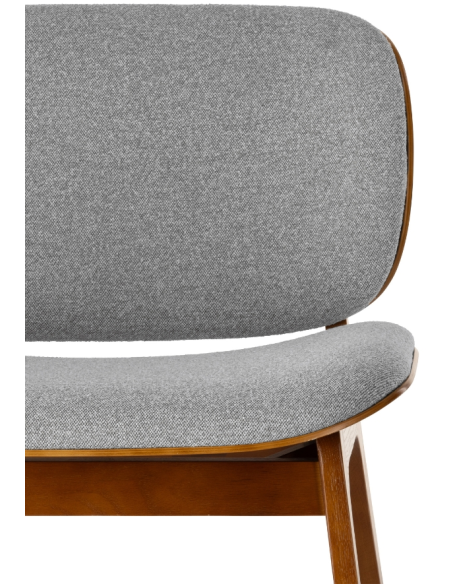 Fauteuil lounge gris clair et chêne 68 cm Kuji  - 4