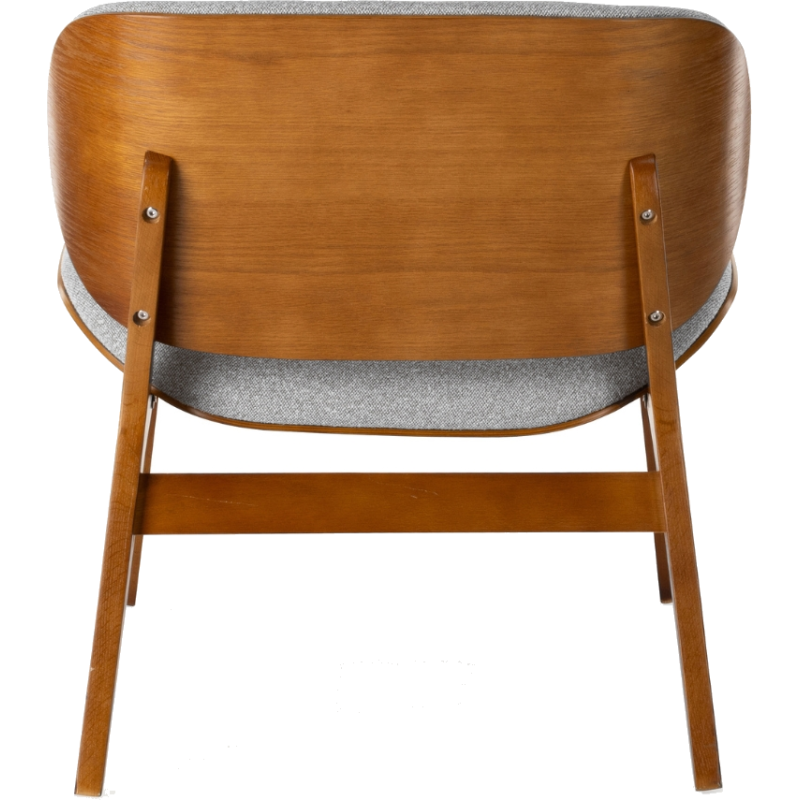 Fauteuil lounge gris clair et chêne 68 cm Kuji  - 5