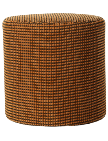 Pouf rond curry marron 40 cm Livia  - 2