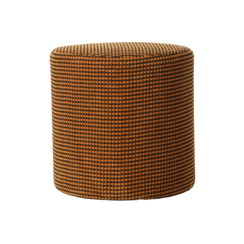 Pouf rond curry marron 40 cm Livia  - 2