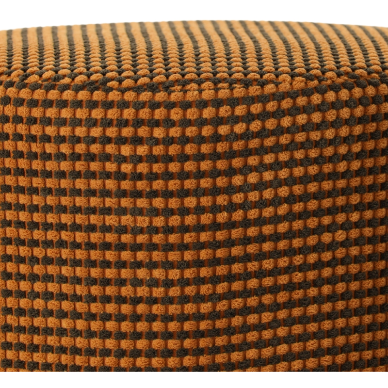 Pouf rond curry marron 40 cm Livia  - 3