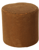 Pouf rond curry marron 40 cm Livia