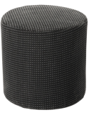 Pouf rond gris anthracite 40 cm Livia