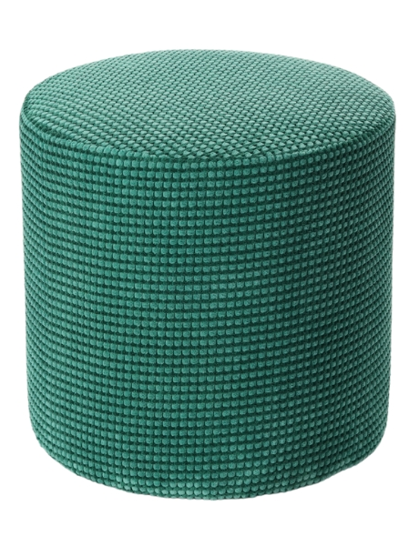 Pouf rond turquoise 40 cm Livia  - 1