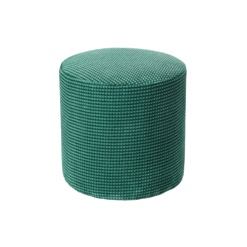 Pouf rond turquoise 40 cm Livia  - 1
