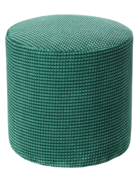 Pouf rond turquoise 40 cm Livia  - 1