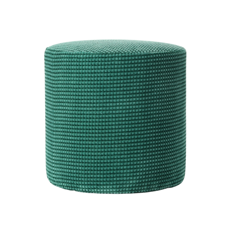 Pouf rond turquoise 40 cm Livia  - 2