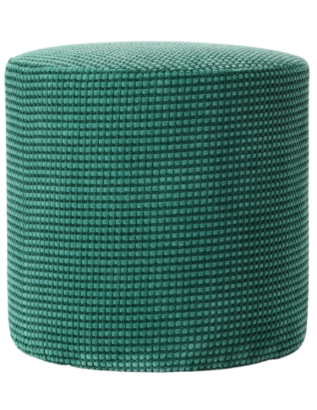 Pouf rond turquoise 40 cm Livia  - 2