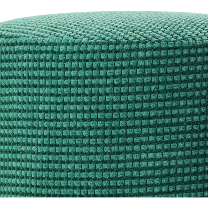 Pouf rond turquoise 40 cm Livia  - 3