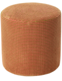 Pouf rond tissu terracotta nude 40 cm Livia