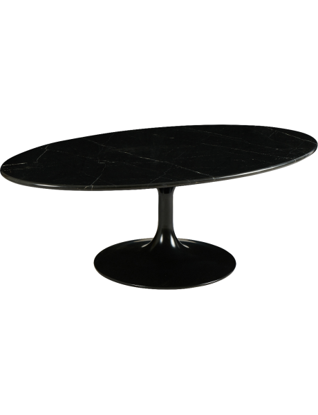 Table basse ovale marbre noir 120 cm Marbella  - 1