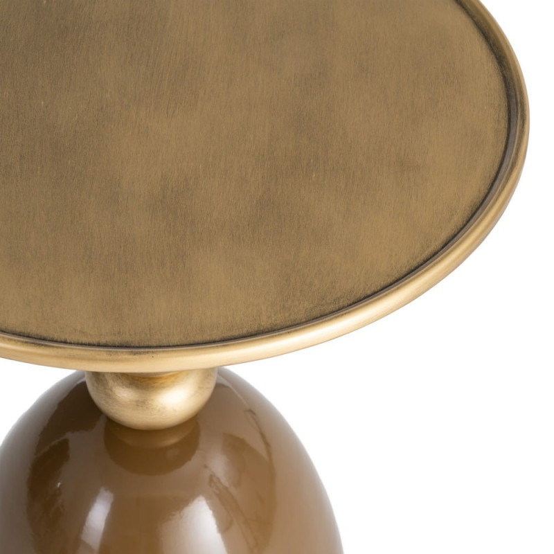 Table d’appoint ronde métal marron doré 49x49x54 cm Magallón Ixia - 3