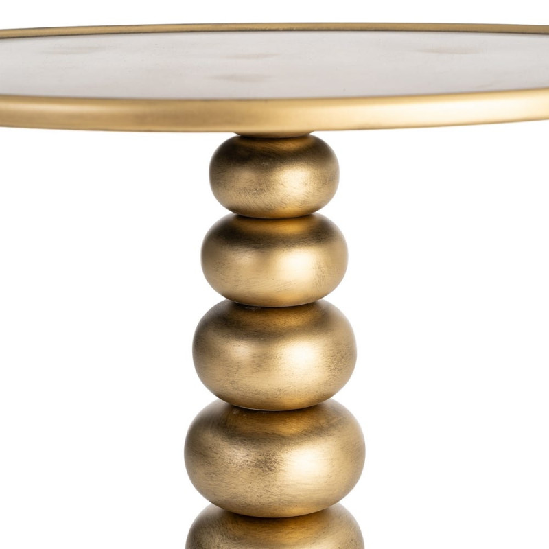 Table d’appoint ronde métal marron doré 49x49x54 cm Magallón Ixia - 4