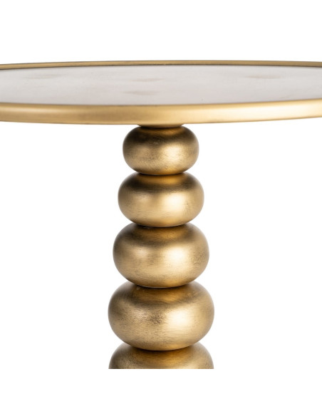 Table d’appoint ronde métal marron doré 49x49x54 cm Magallón Ixia - 4