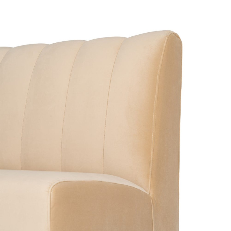 Banquette rembourrée beige 120x60x90 cm Lorea Ixia - 8