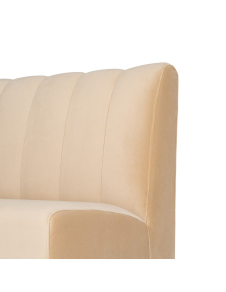 Banquette rembourrée beige 120x60x90 cm Lorea Ixia - 8