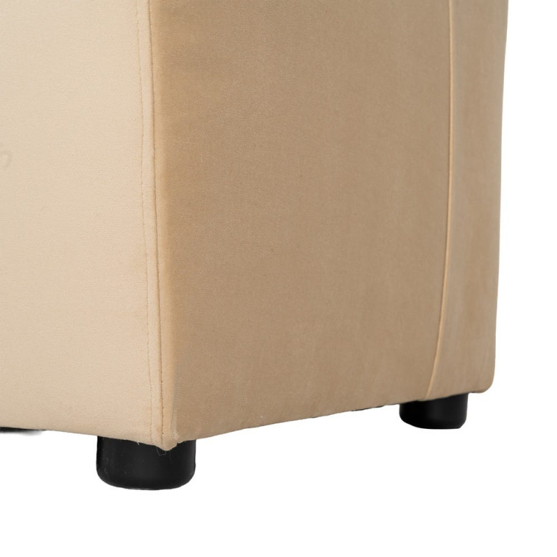 Banquette rembourrée beige 120x60x90 cm Lorea Ixia - 9