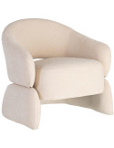 Fauteuil lounge tissu crème 77x75x73,5 cm Ombrelune