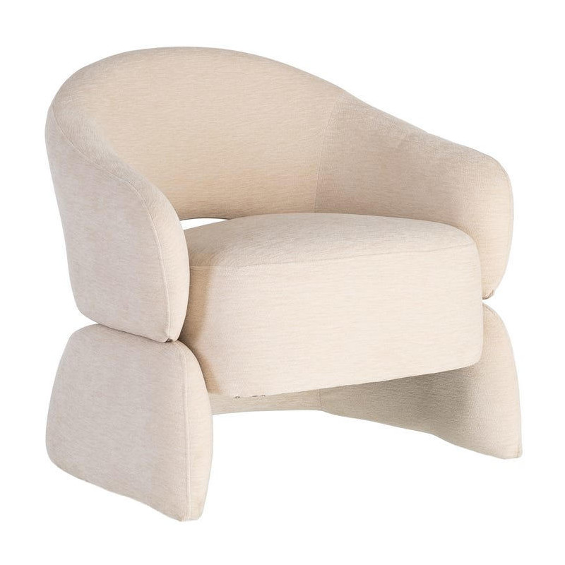 Fauteuil lounge tissu crème 77x75x73,5 cm Ombrelune Ixia - 1