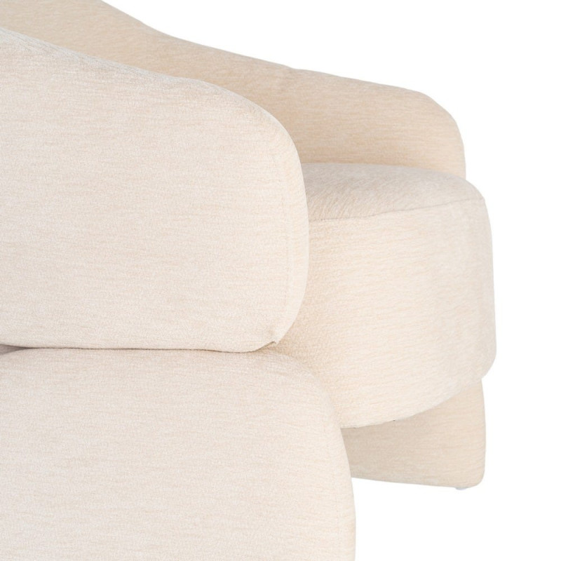 Fauteuil lounge tissu crème 77x75x73,5 cm Ombrelune Ixia - 7