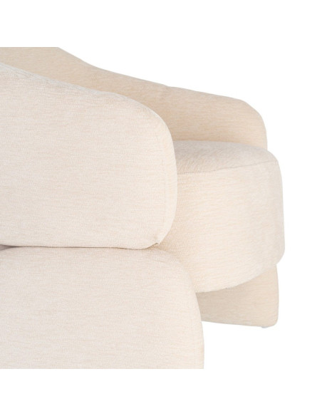 Fauteuil lounge tissu crème 77x75x73,5 cm Ombrelune Ixia - 7