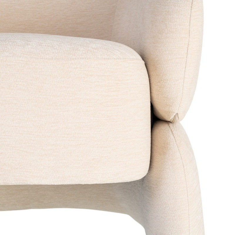 Fauteuil lounge tissu crème 77x75x73,5 cm Ombrelune Ixia - 8