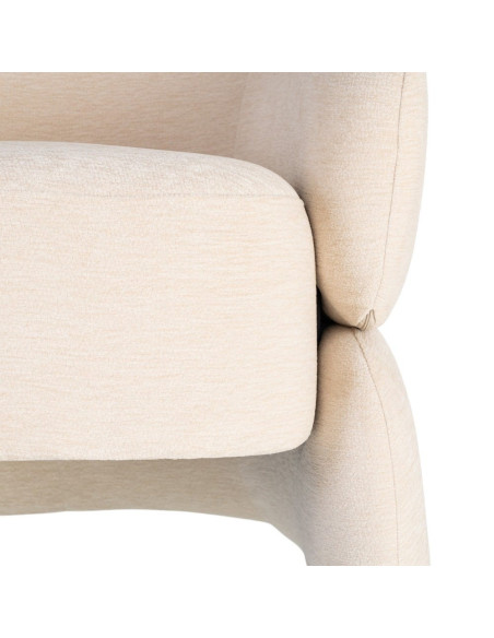 Fauteuil lounge tissu crème 77x75x73,5 cm Ombrelune Ixia - 8