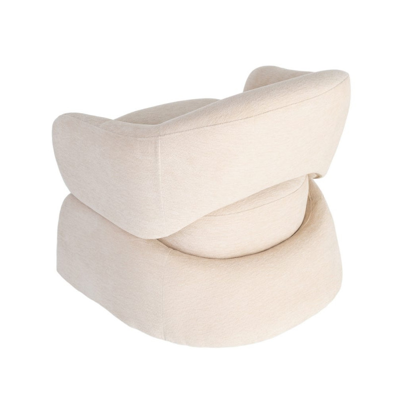 Fauteuil lounge tissu crème 77x75x73,5 cm Ombrelune Ixia - 6