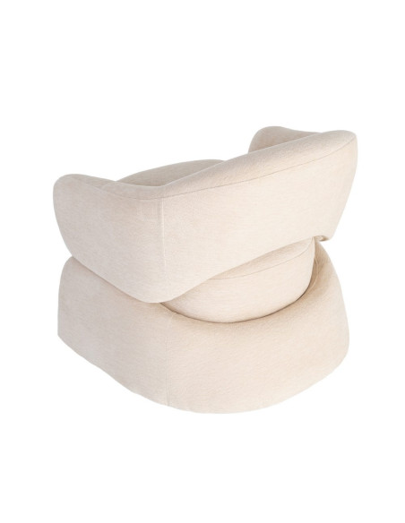 Fauteuil lounge tissu crème 77x75x73,5 cm Ombrelune Ixia - 6