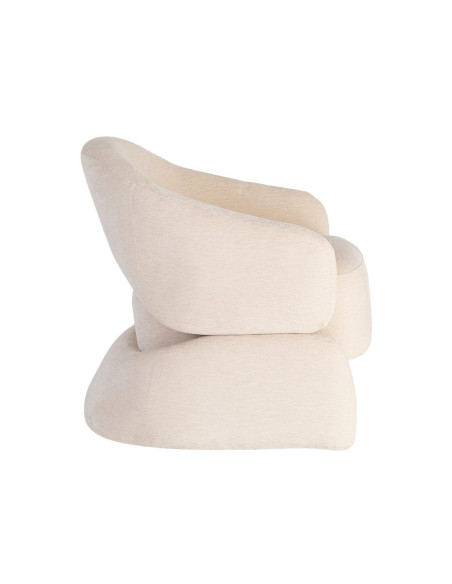 Fauteuil lounge tissu crème 77x75x73,5 cm Ombrelune Ixia - 5
