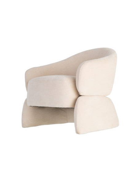 Fauteuil lounge tissu crème 77x75x73,5 cm Ombrelune Ixia - 4