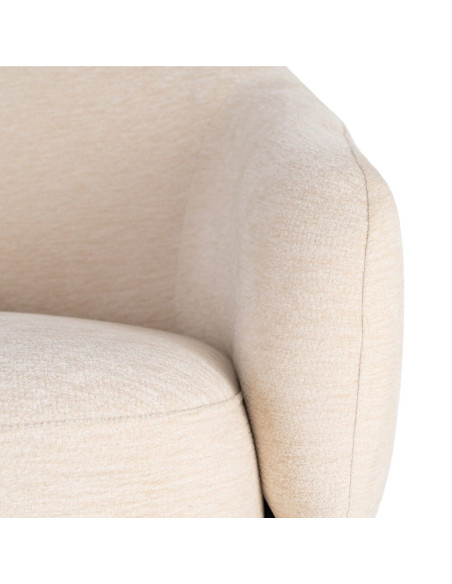 Fauteuil lounge tissu crème 77x75x73,5 cm Ombrelune Ixia - 9