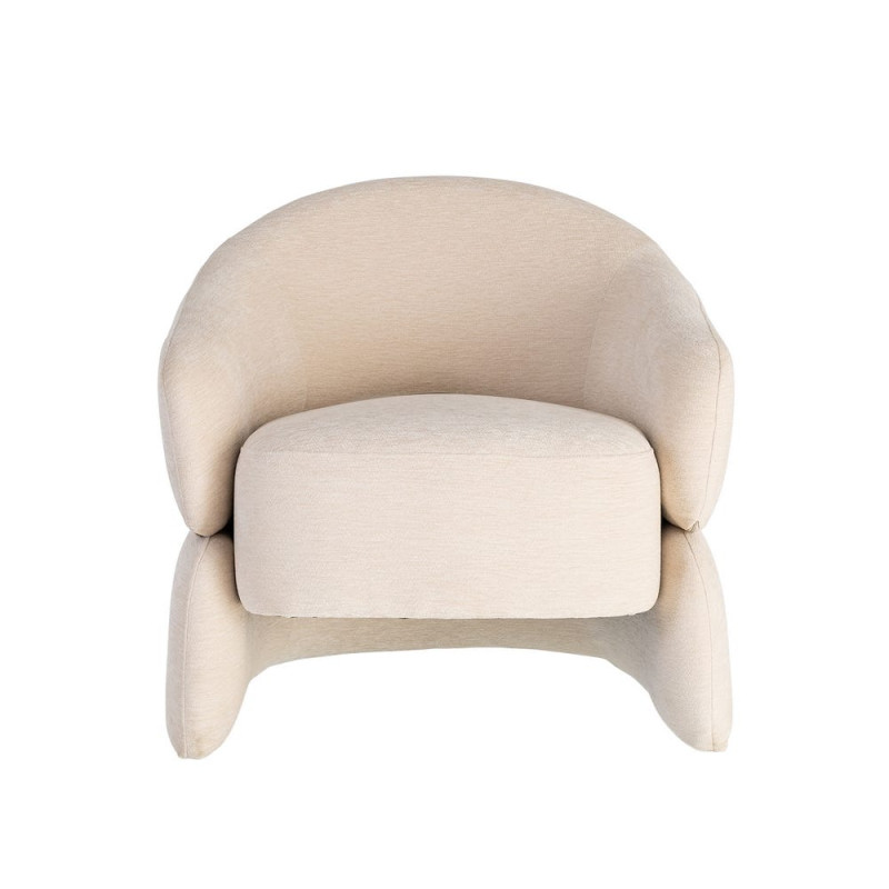 Fauteuil lounge tissu crème 77x75x73,5 cm Ombrelune Ixia - 3