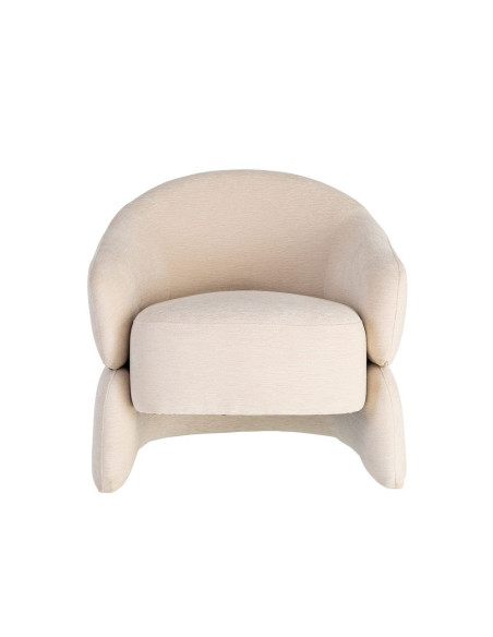 Fauteuil lounge tissu crème 77x75x73,5 cm Ombrelune Ixia - 3