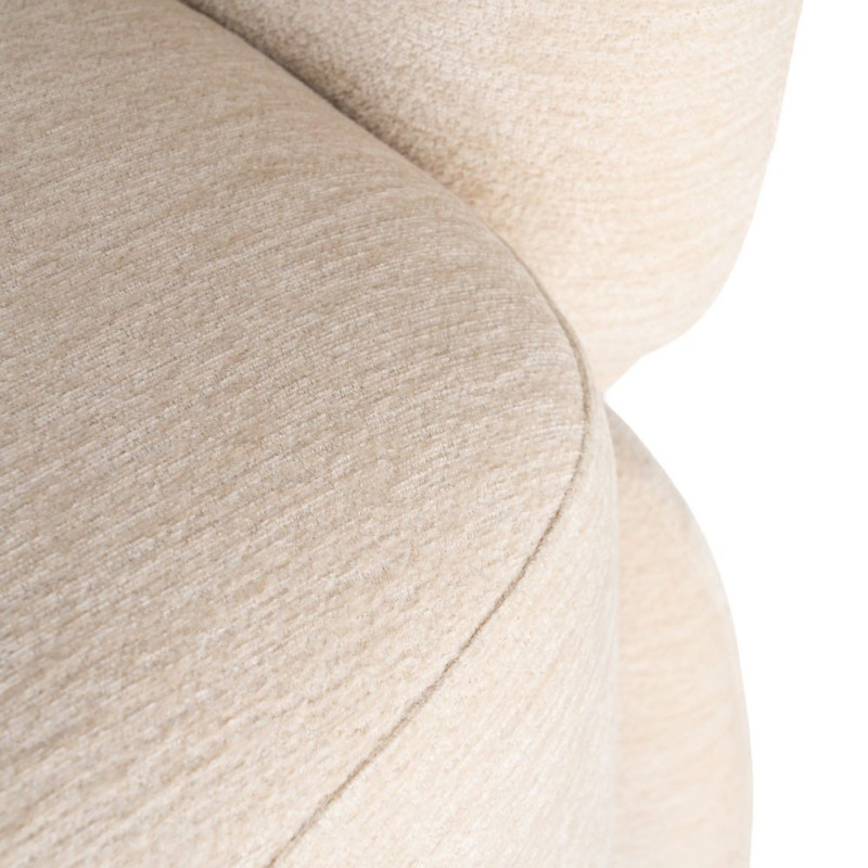 Fauteuil lounge tissu crème 77x75x73,5 cm Ombrelune Ixia - 10
