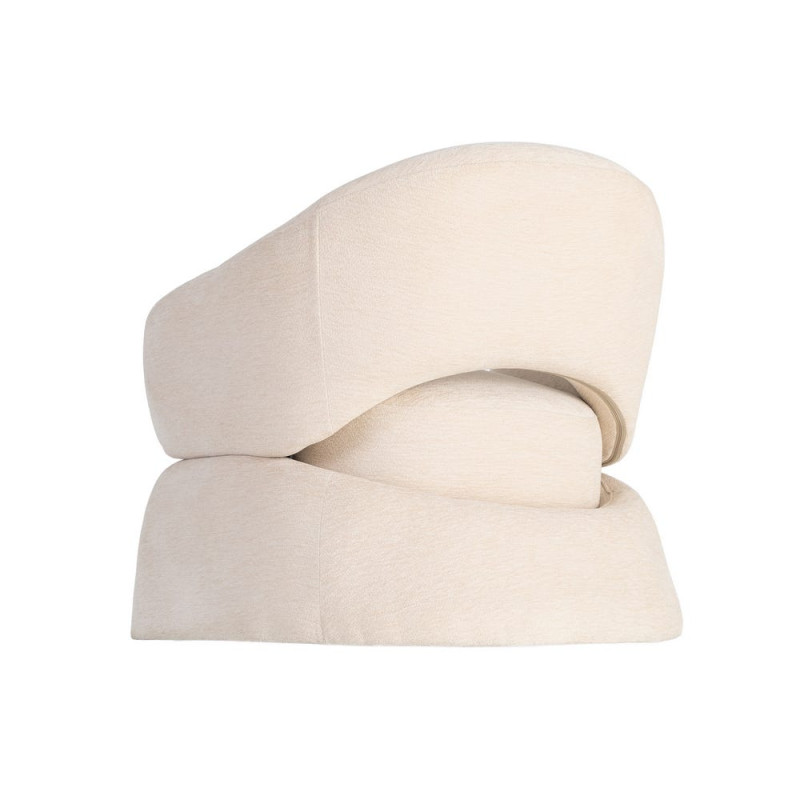 Fauteuil lounge tissu crème 77x75x73,5 cm Ombrelune Ixia - 12