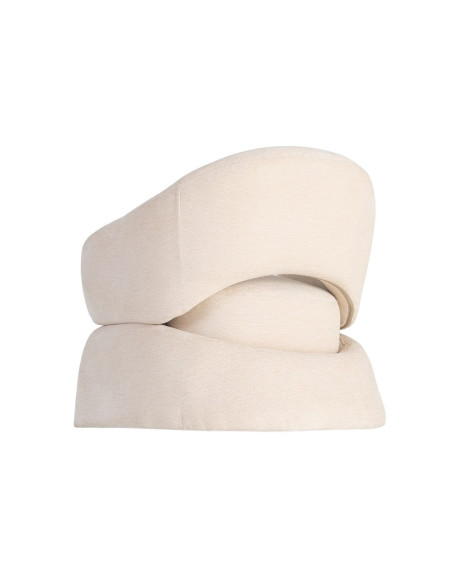 Fauteuil lounge tissu crème 77x75x73,5 cm Ombrelune Ixia - 12