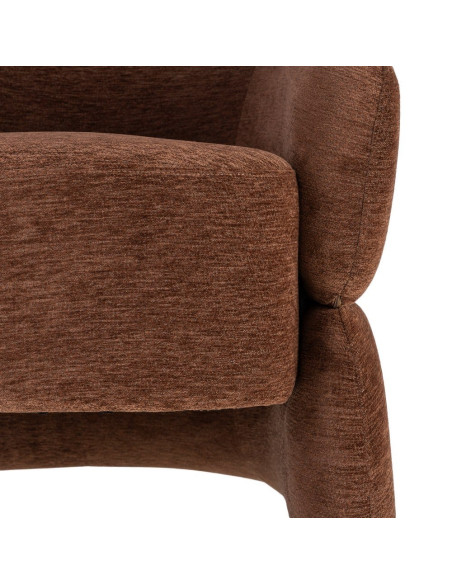 Fauteuil lounge marron chocolat 77x75x73,5 cm Ombrelune  - 9