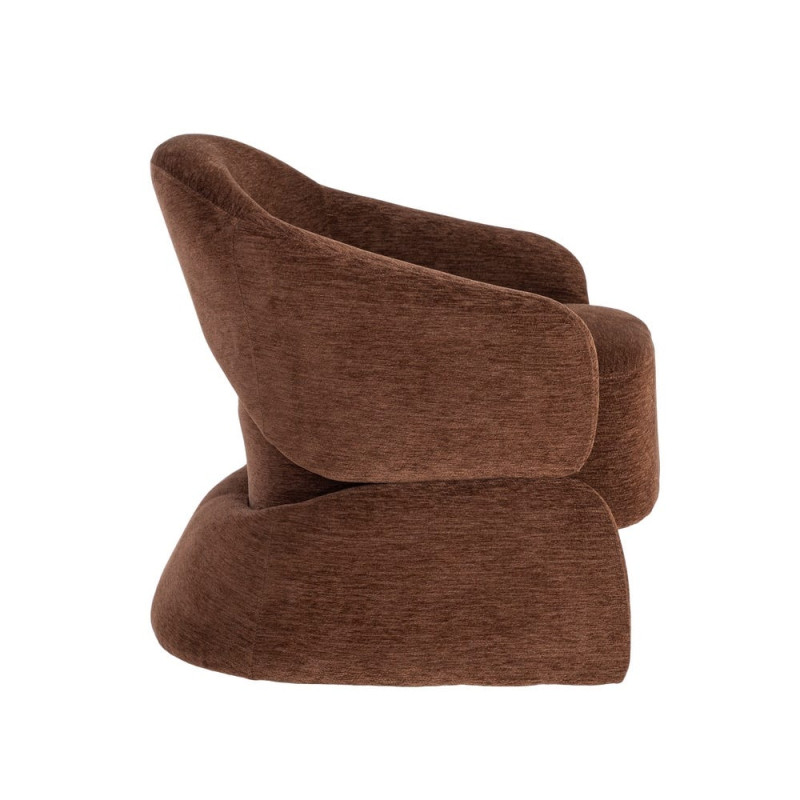Fauteuil lounge marron chocolat 77x75x73,5 cm Ombrelune  - 4