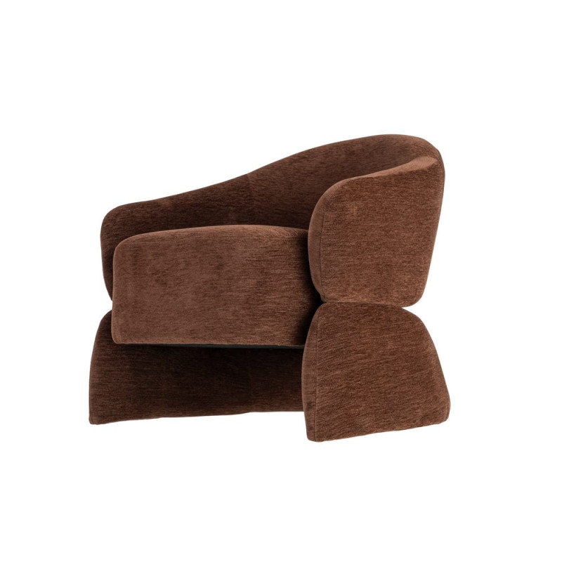 Fauteuil lounge marron chocolat 77x75x73,5 cm Ombrelune  - 5