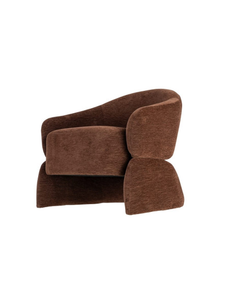 Fauteuil lounge marron chocolat 77x75x73,5 cm Ombrelune  - 5