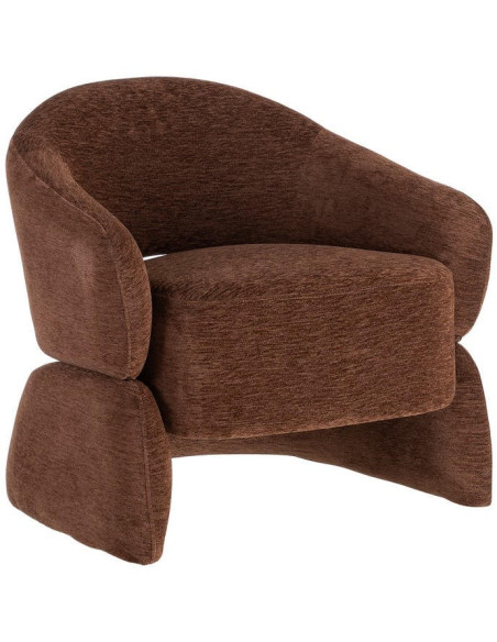Fauteuil lounge marron chocolat 77x75x73,5 cm Ombrelune  - 1