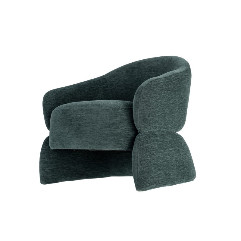 Fauteuil lounge vert pétrole 77x75x73,5 cm Ombrelune Ixia - 4