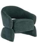 Fauteuil lounge vert pétrole 77x75x73,5 cm Ombrelune