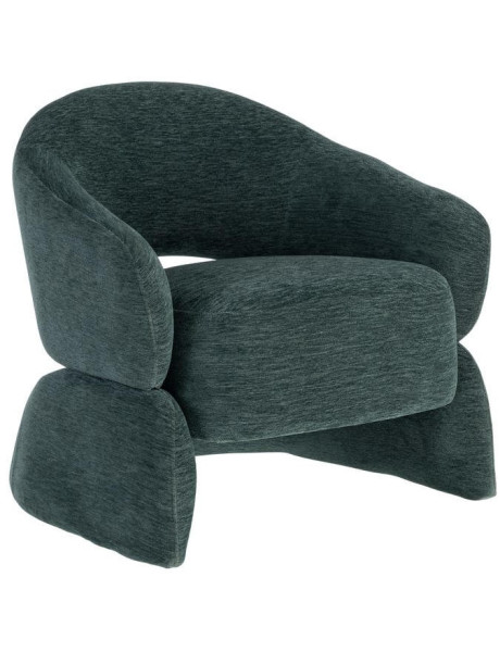 Fauteuil lounge vert pétrole 77x75x73,5 cm Ombrelune Ixia - 1