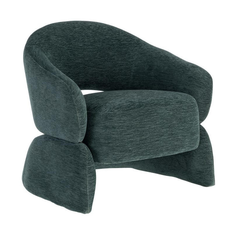 Fauteuil lounge vert pétrole 77x75x73,5 cm Ombrelune Ixia - 1